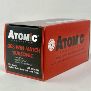 Atomic Ammunition 308 Win Match 00430 175 Grain Hollow Point 50 Rounds
