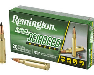 Remington 308 Winchester Ammunition Premier Scirocco PRSC308WB 165 Grain Swift Scirocco Bonded Ballistic Tip 20 Rounds
