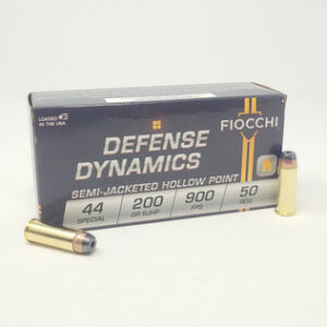 Fiocchi 44 Special Ammunition Defense Dynamics 44SA 200 Grain Semi-Jacketed Hollow Point 50 Rounds