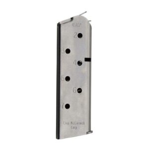 Chip McCormick Shooting Star Officer's 1911 Handgun Magazine .45 ACP Stainless Steel 7/rd