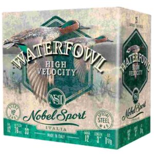 Nobel Sport Steel Waterfowl High Velocity Shotshells 12ga 3" 1-1/8oz 1500 fps #4 25/ct