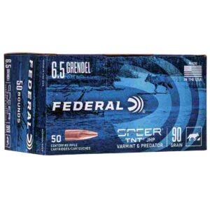 Federal American Eagle Varmint & Predator Rifle Ammunition 6.5 Grendel 90 gr JHP 50/ct