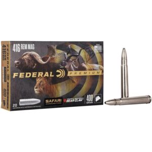 Federal Premium Cape-Shok Rifle Ammunition .416 Rem Mag 400 gr TBBC 2400 fps - 20/ct