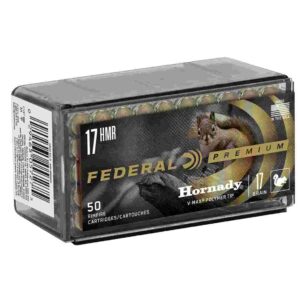 Federal Premium V-Shok Rimfire Ammunition .17 HMR 17 gr V-MAX 50/box
