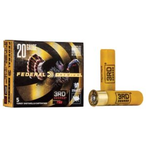 Federal 3rd Degree Shotshell 20ga 3 1-7/16oz 1100 fps  #5/#6 & #7 5/ct