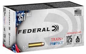 Federal Train & Protect Handgun Ammunition .357 Mag 125gr JHP 1440 fps 50/ct