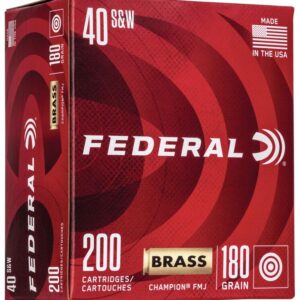 Federal Champion Training Handgn Ammuntion .40 S&W 115gr FMJ 985 fps 200/ct