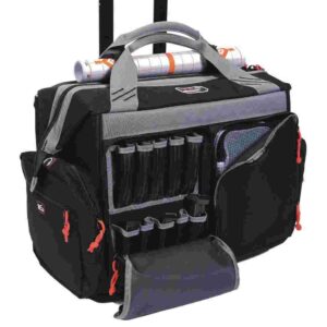 G-Outdoors Rolling Range Bag- with Telescoping Handle-Black