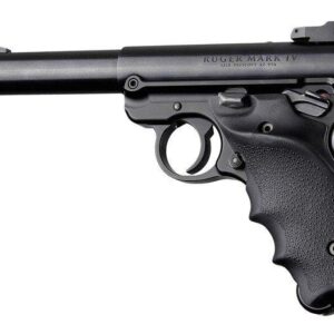 Hogue Ruger MKIV Rubber Grip with Finger Grooves and Right Hand Thumb Rest Black