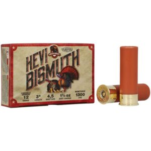 HEVI-Shot HEVI-Bismuth Turkey Shotshells 12ga 3" 1-3/4oz 1300 fps #4 5/ct