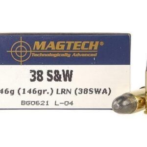 MagTech Handgun Ammunition .38 S&W 146 gr LRN 686 fps 50/box