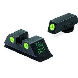 Meprolight Tru-Dot Night Sight Set - Glock 9mm .357 Sig 40 S&W .45 GAP Fixed Set Green/Green