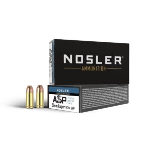 Nosler ASP Suppressor Ready Handgun Ammunition 9mm Luger 147gr JHP 950 fps 50/ct