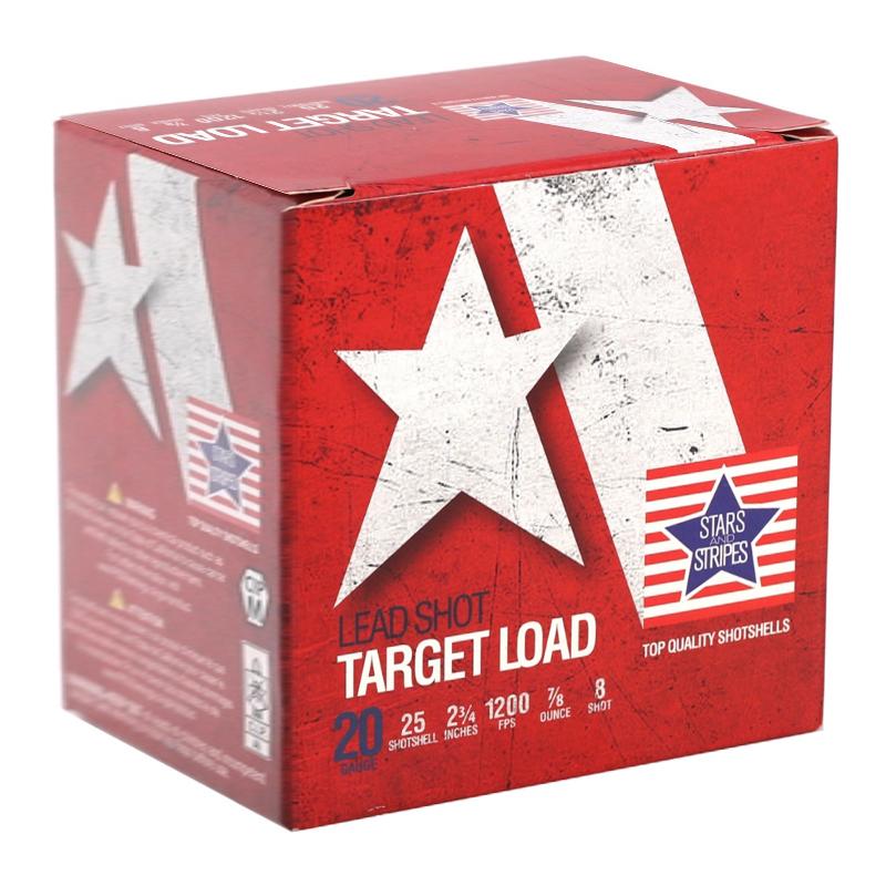 Stars and Stripes Target Loads 20 Gauge Ammo 2-3/4" 7/8 oz #8 Sh