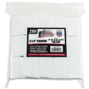 Pro-Shot 2 1/4" Square 100% Cotton Patches 750/ct