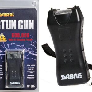 Sabre 600000 Volt Mini-Stun Gun with LED - Black