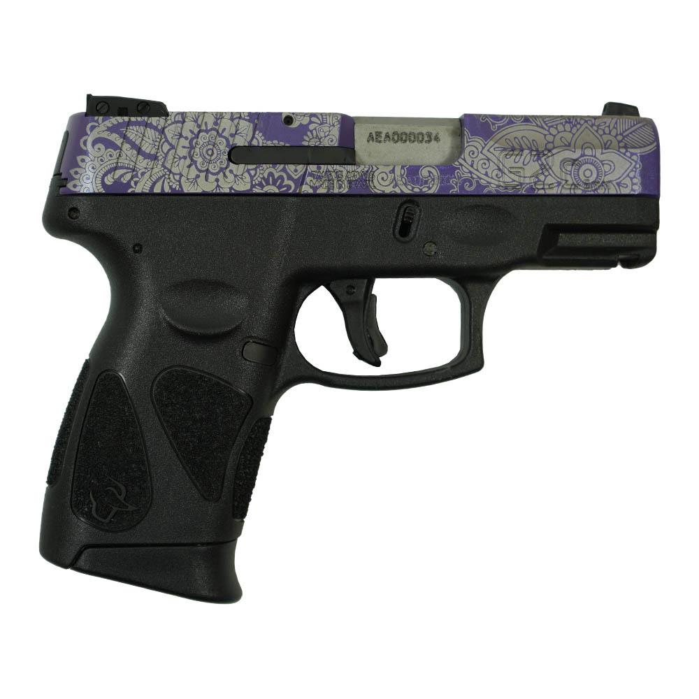 Custom Glock G43 SUBCOMPACT PISTOL 9MM REVOLUTION ENGRAVED FRAME BROWN GLUI4350201REV FIREARM