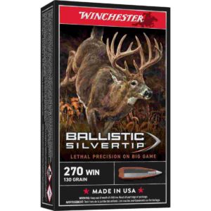 Winchester Ballistic Silvertip Rifle Ammunition .270 Win 130 gr. PT 3050 fps 20/ct