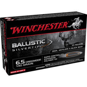 Winchester Ballistic Silvertip Rifle Ammunition 6.5 Creedmoor 140 gr. PT 2700 fps 20/ct