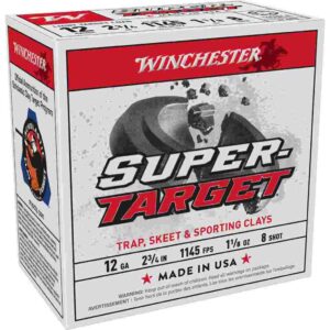 Winchester Super-Target Shotshells 12 ga 2-3/4" 1-1/8 oz #8 25/ct