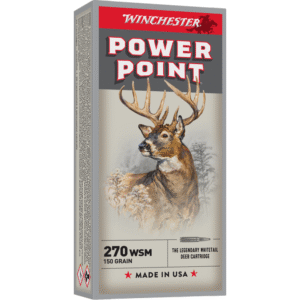 Winchester Super-X Power Point Rifle Ammunition .270 WSM 150 gr. PSP 3150 fps 20/ct