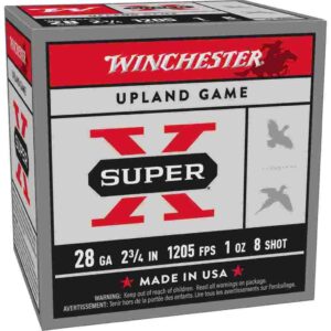 Winchester Super-X Game Shotshells 28 ga 2-3/4" 1 oz 1205 fps #8 25/ct