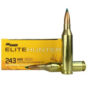 Sig Sauer Elite Tipped Hunting Rifle Ammunition 243 Win 90gr PT 3115 fps 20/ct