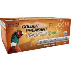 Fiocchi Golden Pheasant Bismuth Shotshells 12ga 2-3/4" 1-1/4oz 1400 fps #6 10/ct