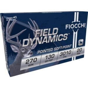 Fiocchi Field Dynamics Rifle Ammunition .270 Win 130 gr PSP 3010 fps 20/ct