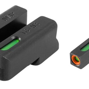 Truglo TFX Pro Tritium/Fiber-Optic Day/Night Sights Fit Novak LoMount cut .270 front / .450 rear - Orange Outline Front/Rear Green