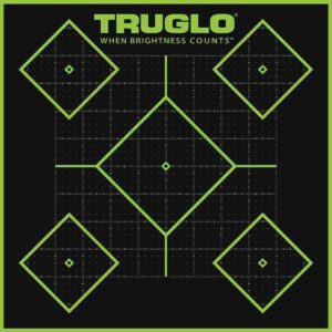 TRUGLO TRU-SEE Self Adhesive Targets - 5 Diamond 12x12 Green 12 Pack