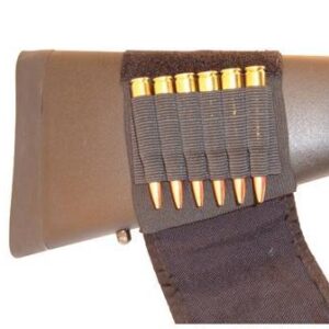 Grovtec Buttstock Cartridge Shell Holder Rifle with Flap Brown