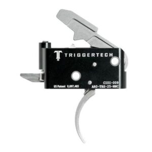 TriggerTech AR15 Adaptable Curved Trigger 2 Stage Adjustable Stainless Steel/Black