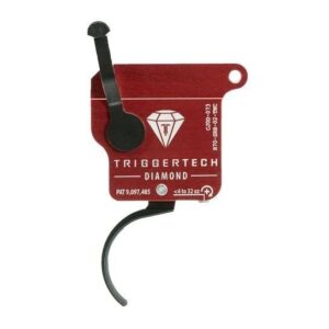 TriggerTech Rem Clone (NO BOLT STOP) Black Diamond Curved Trigger Single Stage Adjustable Black/Red