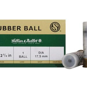 Sellier & Bellot Shotgun Ammunition 12 ga 2 3/4" 1 ball Rubber - 25/box