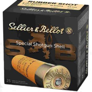 Sellier & Bellot Shotgun Ammunition 12 ga 2 5/8" 15 plts Rubber - 25/box