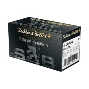 Sellier & Bellot Rifle Ammunition .30 Carbine 110 gr FMJ 1990 fps - 50/box