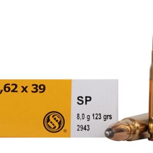 Sellier & Bellot Rifle Ammunition 7.62x39mm 123 gr SP 2435 fps - 20/box