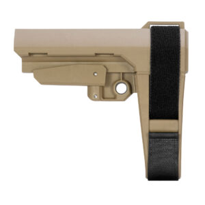 SB Tactical SBA3 Pistol Stabilizing Brace - FDE | Mil-Spec Carbine Buffer Compatible