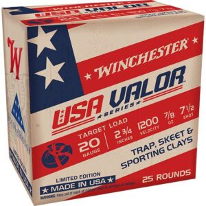 WINCHESTER USA VALOR 20 GA 2-3/4" #7.5  7/8 OZ 25 RD/BX 10 BX/CS