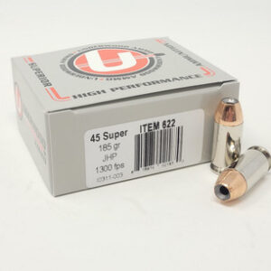 Underwood 45 Super Ammunition UW622 185 Grain Jacketed Hollow Point 20 Rounds