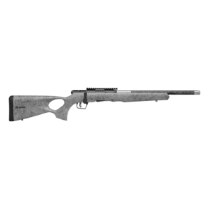 Savage Arms B17 Timberlite Thumbhole Rifle .17 HMR 10rd Magazine 18" 1/2x28 Threaded Barrel Grey with Black Spiderweb