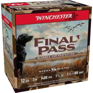 Winchester Final Pass Shotshells 12 ga 3" 1-1/4 oz 1400 fps 1.5 + BB 25/rd