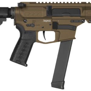 CMMG PISTOL, BANSHEE, MKGS, 9MM, 5", MIDNT BRZ W/ADJ RIP BRACE