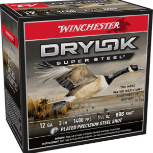 WINCHESTER DRYLOK SUPER STEEL 12 GA 3" BBB  1-1/4 OZ 25 RD/BX 10 BX/CS