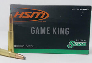 HSM 30-40 Krag Ammunition 3040Krag9N 180 Grain SBT GameKing 20 Rounds