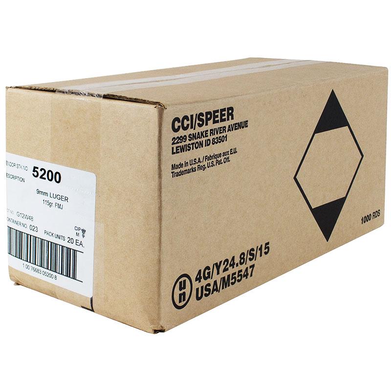 CCI Blazer Brass 9mm Luger Ammo - 1000 Rounds of Consistency and Precision