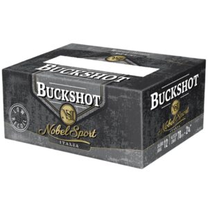 Noble Sport Buckshot Law Enforcement Shotshells 12ga 2-3/4" 9 pellet 1200 fps #00 250/ct Case (25-10/ct Boxes)