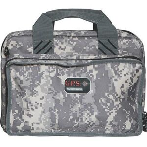 G-Outdoors Quad Pistol Range Bag with Magazine Storage & Dump Cups-Fall Camo