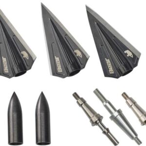 Bear Archery RazorHead VWS Single Bevel Broadhead Kit - Black